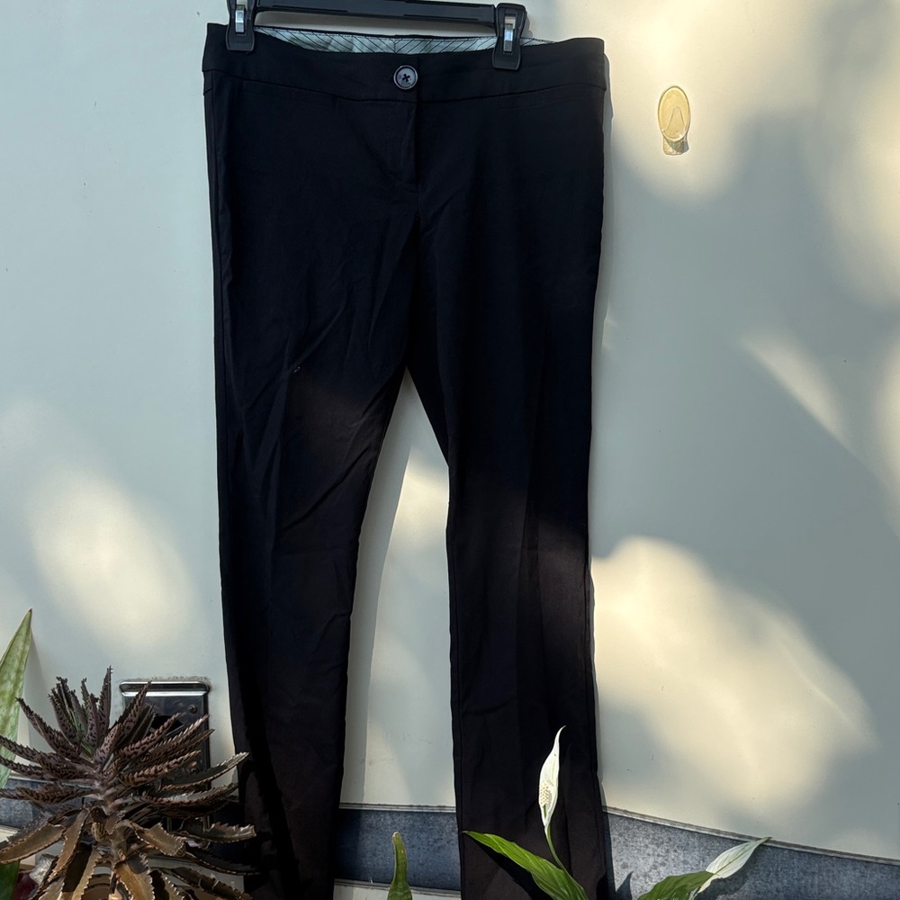 Matty M Black Pants with Subtle Striped Lining